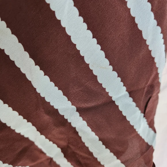 Sunny Leigh Baby blue and brown striped skirt - Picture 10 of 11